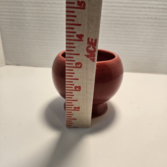 Vintage HLC‎ USA Fiesta ware Covered Missing Lid Sugar Bowl PAPRIKA Burnt Orange - Picture 6 of 8